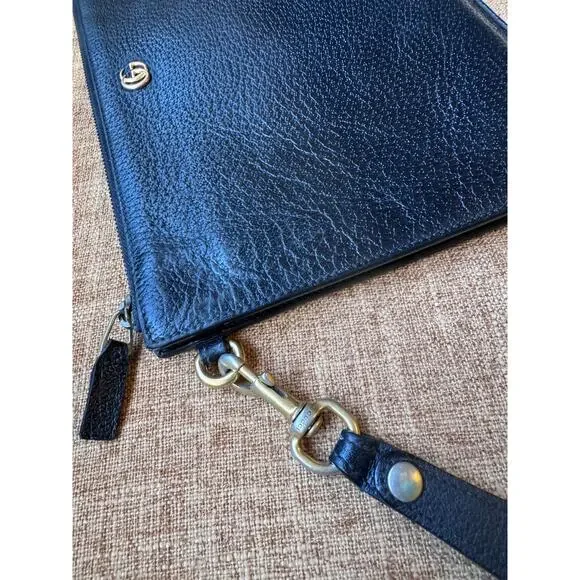 Auth. Gucci GG Marmont Black Leather Pouch Clutch - Picture 10 of 16